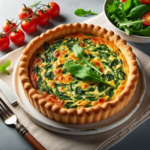 Quiche de Espinafre e Queijo